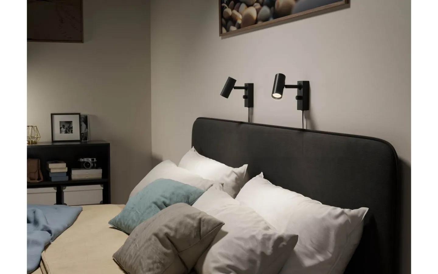 Sovrum|Läslampor-Belid Cato Vägglampa LED GU4 Mattsvart