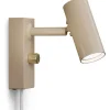 Sovrum|Läslampor < Belid Cato Vägglampa LED GU4 Nougat/Mässing