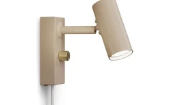 Sovrum|Läslampor < Belid Cato Vägglampa LED GU4 Nougat/Mässing