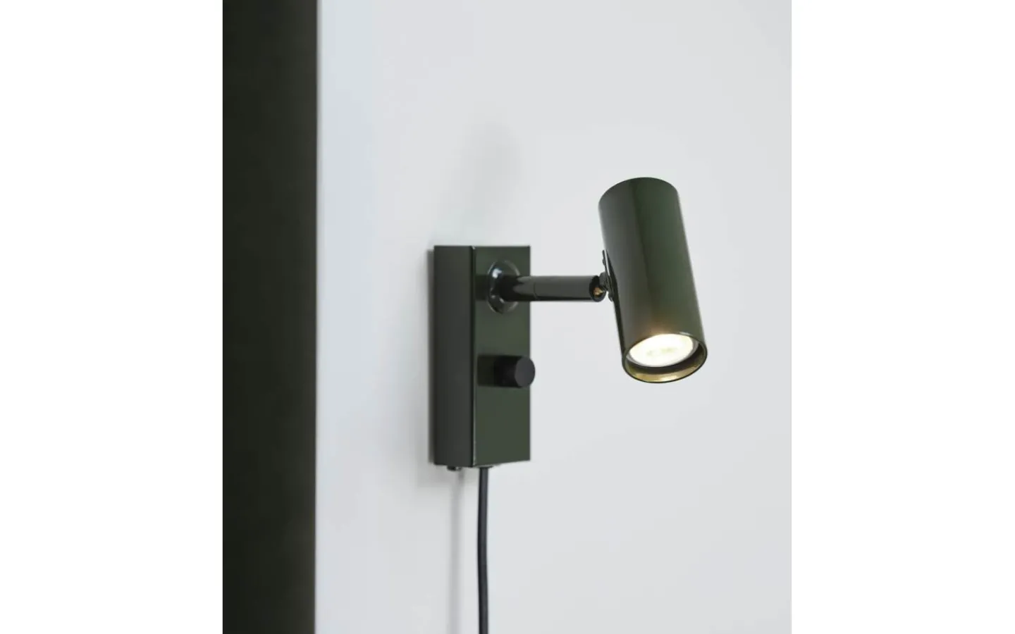 Sovrum|Läslampor-Belid Cato Vägglampa LED GU4 Skogsgrön/Mattsvart