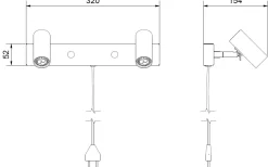Sovrum|Läslampor < Belid Cato Vägglampa LED 2xGU4 Mässing