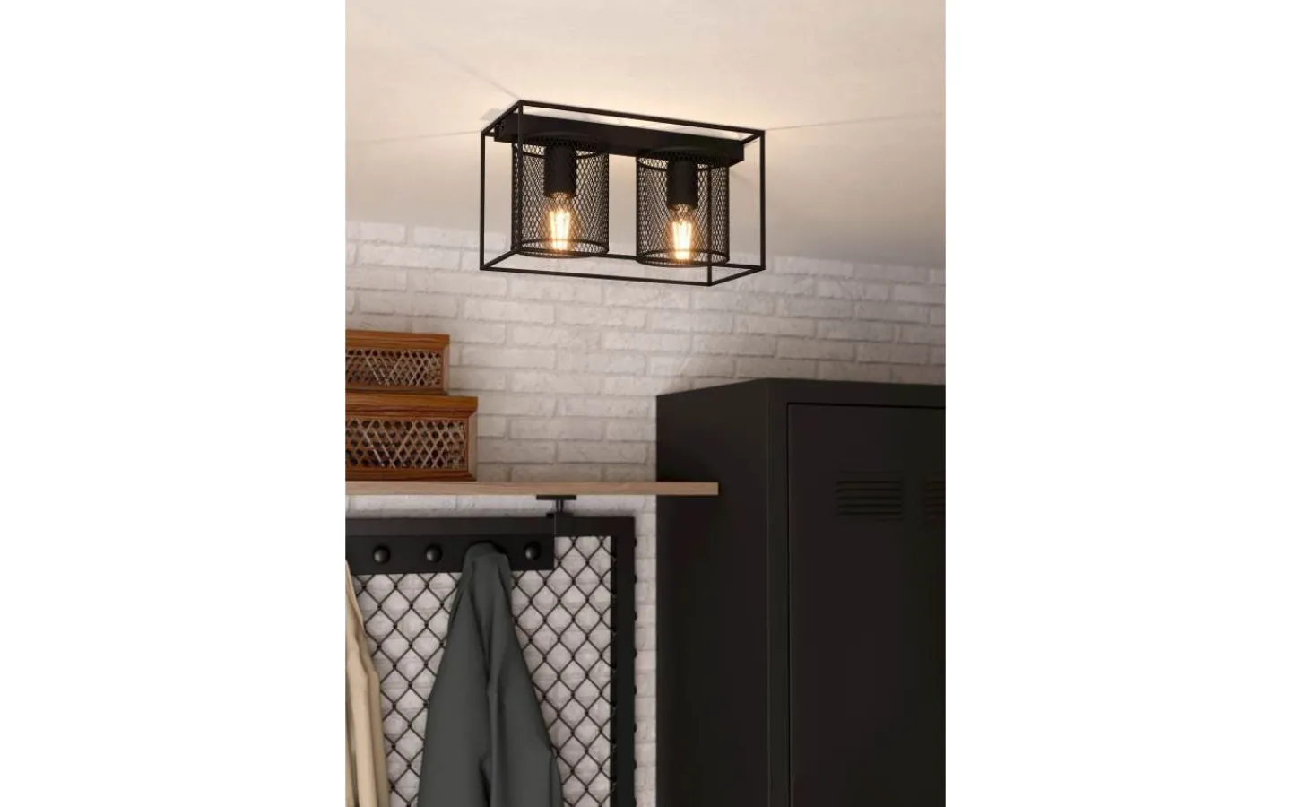 Plafonder < Eglo Catterick Plafond 35cm Svart