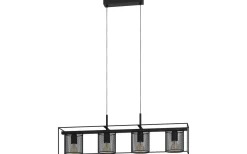 Avlånga Taklampor-Eglo Catterick Taklampa 91cm Svart