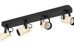 Avlånga Takspotlights|Takspot Med Minst 4 Lampor-Eglo Cayuca Takspotlight 58cm GU10 LED 3000K 4x3W Svart
