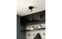 Takspot Med 1 Lampa < Eglo Cayuca Takspotlight 11cm GU10 LED 3000K 3W Svart