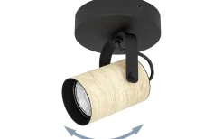 Takspot Med 1 Lampa < Eglo Cayuca Takspotlight 11cm GU10 LED 3000K 3W Svart