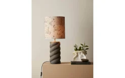 Cylinder Lampskärmar|Mönstrade Lampskärmar-PR Home Celyn Lampskärm Ø40cm Heron