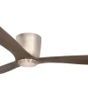Takfläktar|Sovrum-Texa Design Cetus II 132cm Takfläkt Nickelfärgad Motor, Valnöts Blad