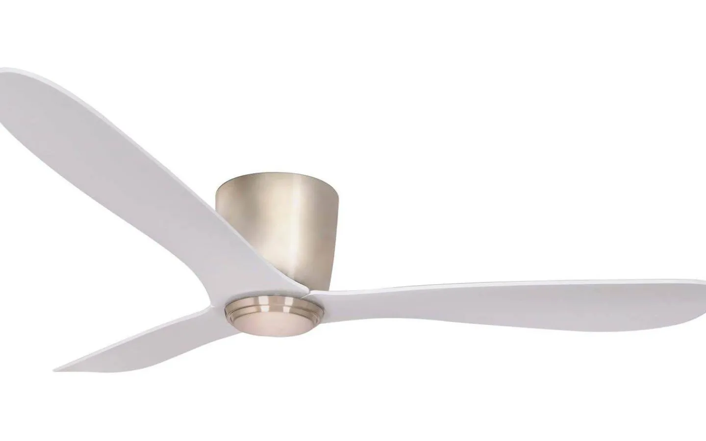 Takfläktar|Sovrum < Texa Design Cetus II 132cm Takfläkt Nickelfärgad Motor, Vita Blad