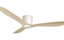 Takfläktar|Sovrum-Texa Design Cetus II 132cm Takfläkt Vit Motor, Vitlaserade Ekblad