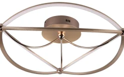 Plafonder-Trio Lighting Charivari Plafond LED 62cm matt mässing