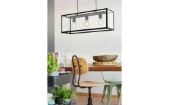 Avlånga Taklampor-Eglo Charterhouse Taklampa 73cm 3L Svart/Klar Gl.
