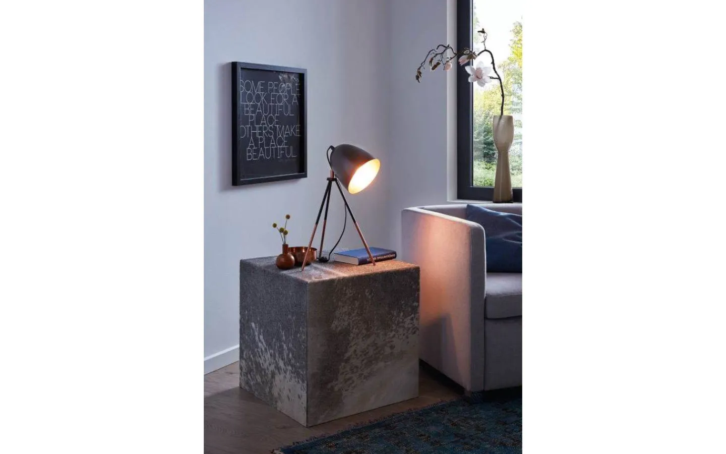 Bordslampor < Eglo Chester Bordslampa 44cm Svart/Koppar