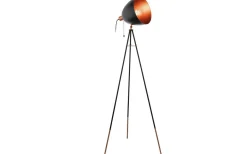 Golvlampor < Eglo Chester Golvlampa 150cm Svart/Koppar