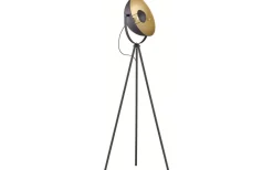 Golvlampor-Reality Chewy Golvlampa E27 matt svart/guld