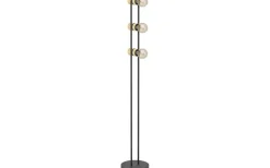 Golvlampor < Eglo Chieveley Golvlampa 141cm Svart/Trä