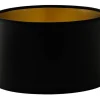 Cylinder Lampskärmar < Hallbergs Chintz Cylinder Lampskärm Ø25cm Svart/Guld