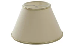 Enfärgade Runda Lampskärmar < Hallbergs Chintz Lampskärm Ø20cm Beige med Guldprofil Matt