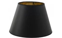 Enfärgade Runda Lampskärmar-Hallbergs Chintz Lampskärm Ø40cm Svart/Guld