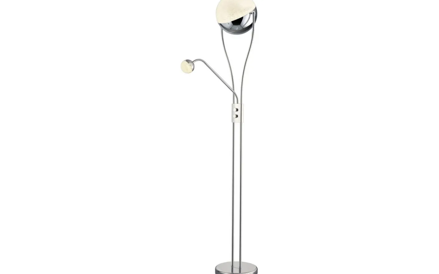 Uplight|Golvläslampor-Trio Lighting Chris Golvlampa LED uplight krom