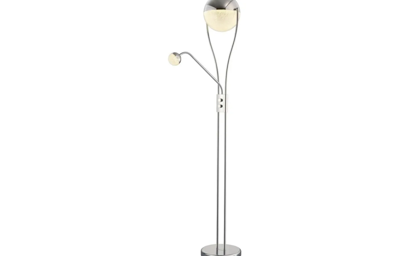 Uplight|Golvläslampor-Trio Lighting Chris Golvlampa LED uplight krom