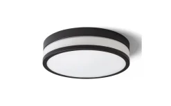 Badrumslampor Tak|Plafonder < Rendl Cira Plafond 35cm LED 24W 3000K Opalglas/Svart IP44