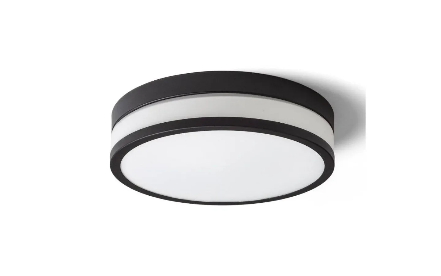Badrumslampor Tak|Plafonder < Rendl Cira Plafond 35cm LED 24W 3000K Opalglas/Svart IP44