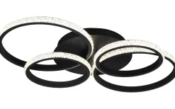 Plafonder-Reality Cires Plafond LED mattsvart/kristalleffekt 4000K