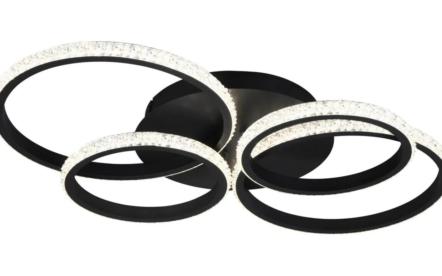 Plafonder-Reality Cires Plafond LED mattsvart/kristalleffekt 4000K