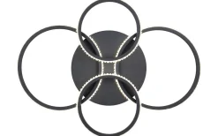 Plafonder-Reality Cires Plafond LED mattsvart/kristalleffekt 4000K