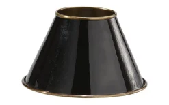 Enfärgade Runda Lampskärmar-PR Home Classic Metallskärm Ø19cm Svart/Antikmässing