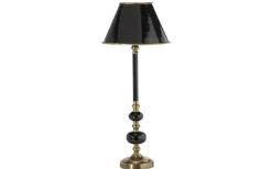 Enfärgade Runda Lampskärmar-PR Home Classic Metallskärm Ø22cm Svart/Antikmässing