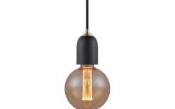 Sladdställ Med Sockel < Halo Design Classic Pendel Med E27-Sockel Svartoljat Trä