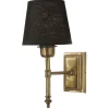 Vardagsrum|Hall & Trappa < PR Home Classic Vägglampa Antikmässing med Lampskärm Mia Svart