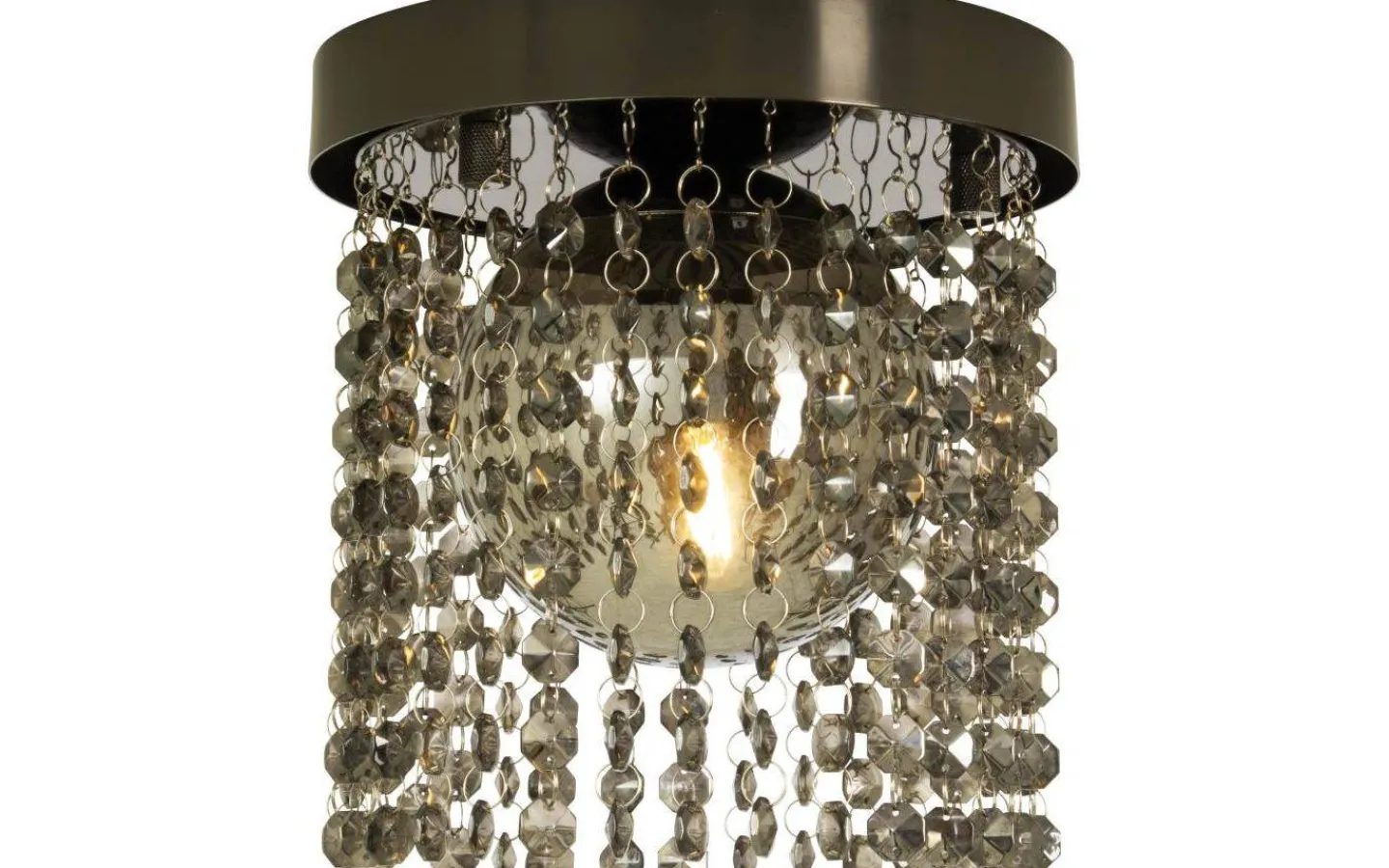Badrum|Badrumslampor Tak < Aneta Claudia Plafond 20cm Svartkrom/Rök IP23
