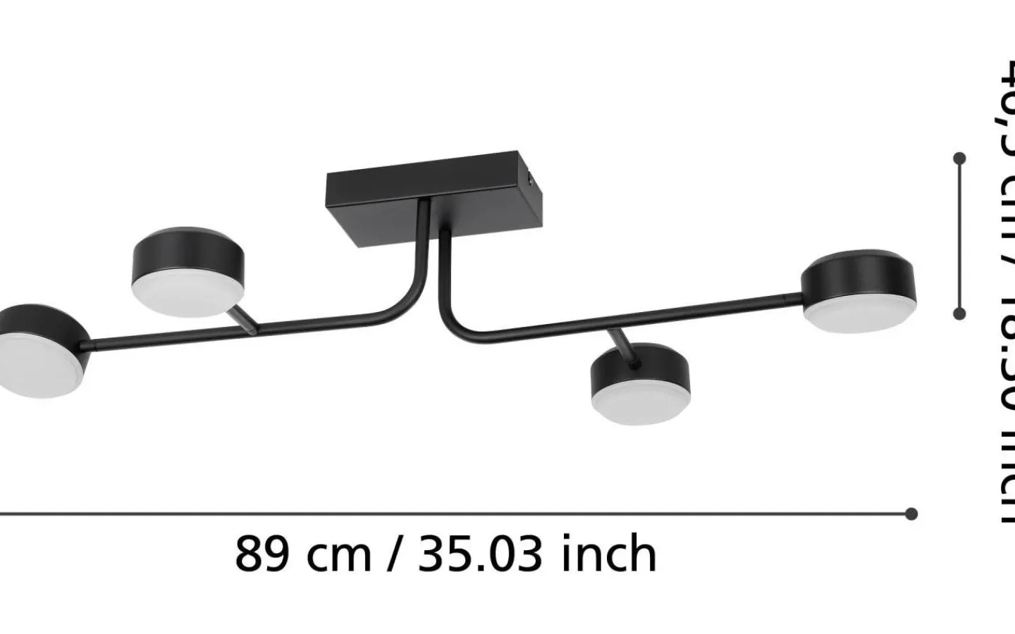 Plafonder < Eglo Clavellina Plafond 89cm LED 3000K 27W Svart
