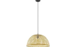 Stora Taklampor Ø50-69 Cm-Eglo Claverdon Taklampa 50cm Svart/Natur