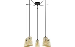 Stora Taklampor Ø50-69 Cm-Eglo Claverdon Taklampa 5L Svart/Natur