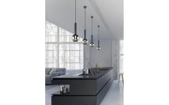 Avlånga Taklampor-Trio Lighting Clayton Takpendel 5-delad E27 mattsvart