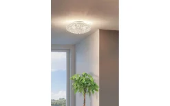 Kristallplafonder < Eglo Clemente Kristallplafond 45cm Krom