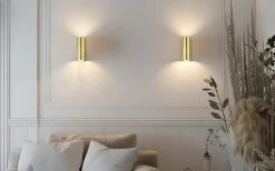 Lampetter < Trio Lighting Cleo Vägglampa rund 2xGU10 guld
