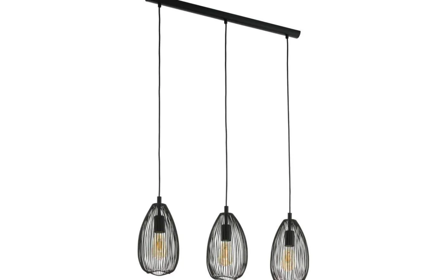 Avlånga Taklampor < Eglo Clevedon Taklampa 78cm 3L Svart