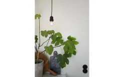 Sladdställ Med Sockel < CableCup Cloud Pendel E27 Silikon 3m kabel Svart