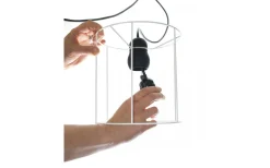 Sladdställ Med Sockel < CableCup Cloud Pendel E27 Silikon 3m kabel Svart