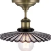 Hall & Trappa|Plafonder < Globen Lighting Cobbler Plafond 25cm E27 Antikmässing/Rök