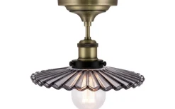 Hall & Trappa|Plafonder < Globen Lighting Cobbler Plafond 25cm E27 Antikmässing/Rök