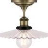 Hall & Trappa|Plafonder < Globen Lighting Cobbler Plafond 25cm E27 Antikmässing/Klar