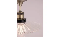 Hall & Trappa|Plafonder < Globen Lighting Cobbler Plafond 25cm E27 Antikmässing/Klar
