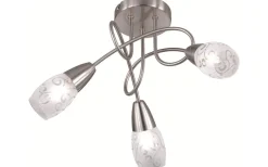 Plafonder < Reality Colmar Plafond 47cm 3xE14 borstat stål