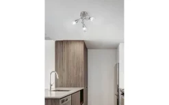 Plafonder < Reality Colmar Plafond 47cm 3xE14 borstat stål